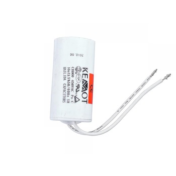 Condensator Kemot pentru Motor, 4.5UF, 450V, cu Fir, pentru Frigidere, Ventilatoare, Masini de spalat, Aer conditionat, Pompe electrice Condensator Kemot pentru Motor, 4.5UF, 450V, cu Fir, pentru Frigidere, Ventilatoare, Masini de spalat, Aer conditionat, Pompe electrice