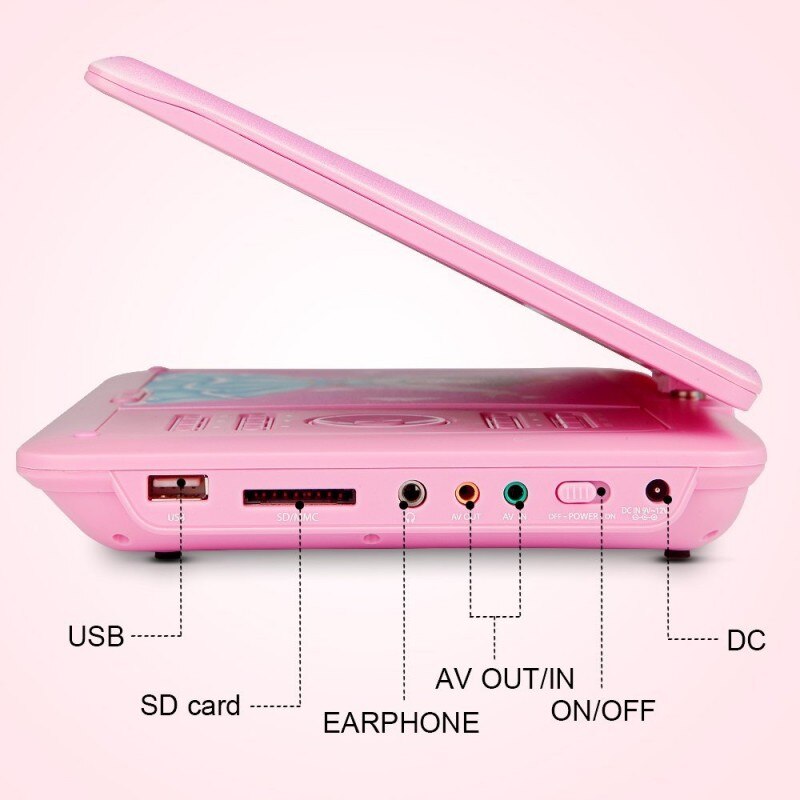 DVD Плеър DBPOWER SY01, 9 " Въртящ екран, Вградена 4часова