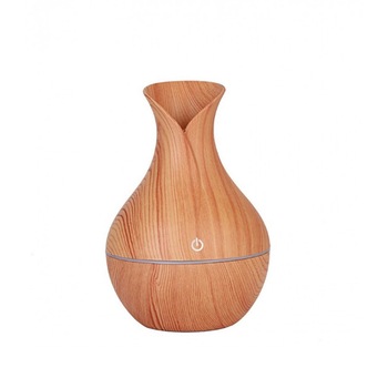 Umidificator model vaza, 130 ml, Lumina Led Multicolor, Stejar deschis,ideal pentru camera copil Umidificator model vaza, 130 ml, Lumina Led Multicolor, Stejar deschis,ideal pentru camera copil