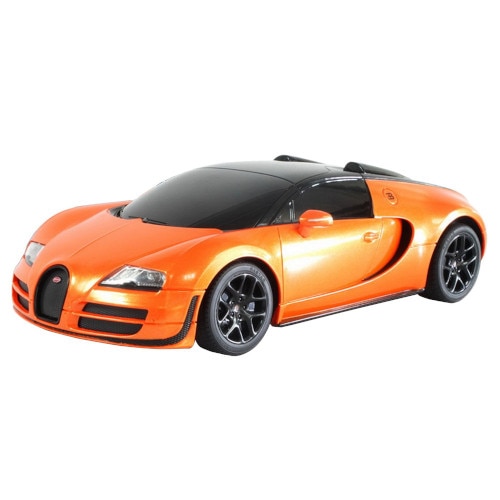 Masinuta Rastar cu Telecomanda Bugatti Veyron Grand Sport Vitesse, Scara 1:18, Portocaliu