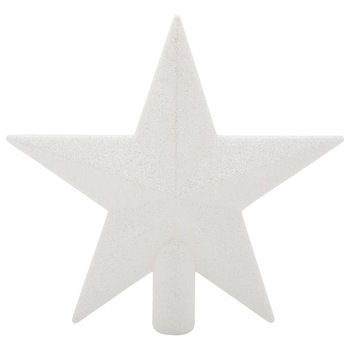 Varf Actuel pentru brad in forma de stea alb 20 cm EVO Varf Actuel pentru brad in forma de stea alb 20 cm EVO