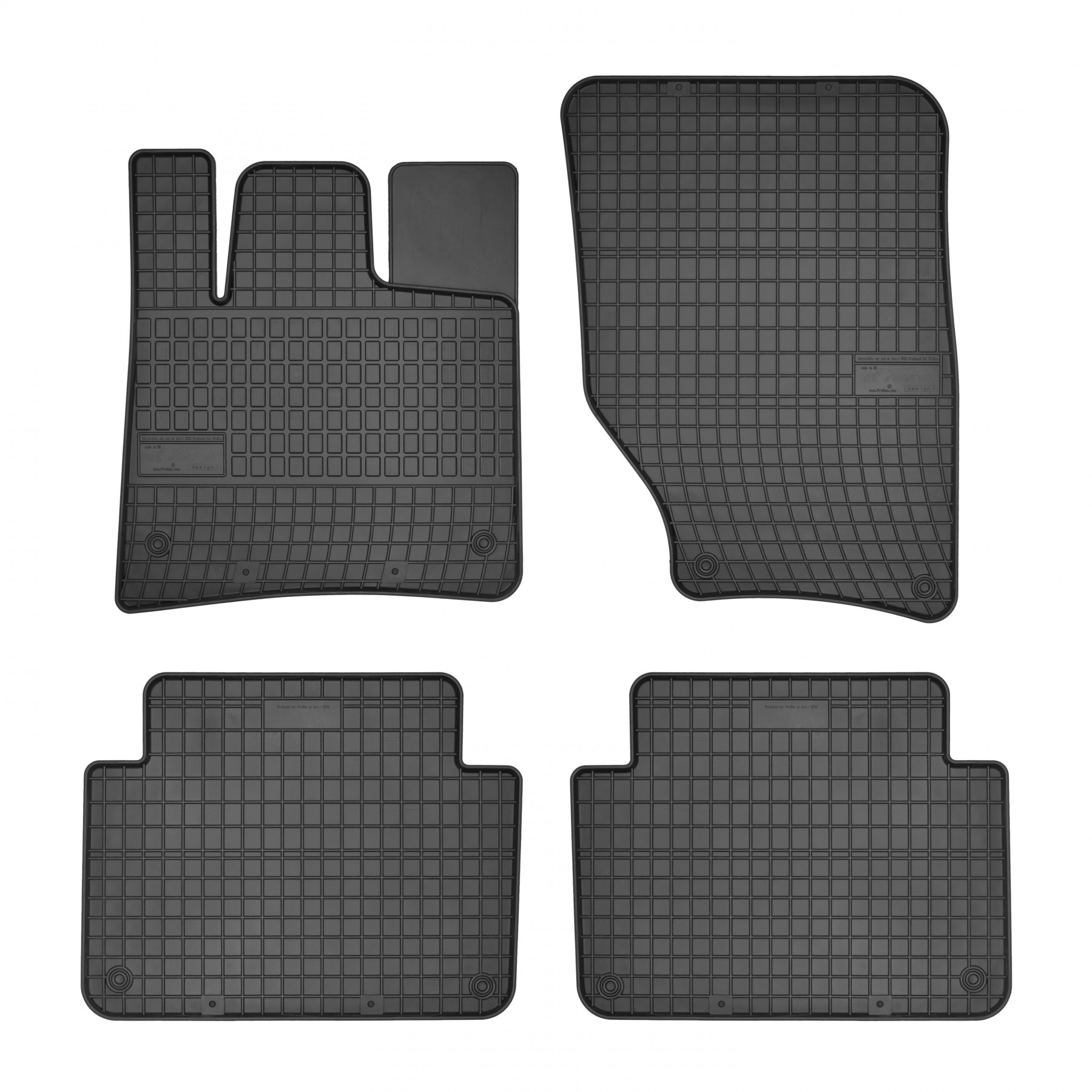 Set 4 covorase auto Frogum pentru Audi Q7 Kyu 2005 - 2015, Cauciuc, Negru
