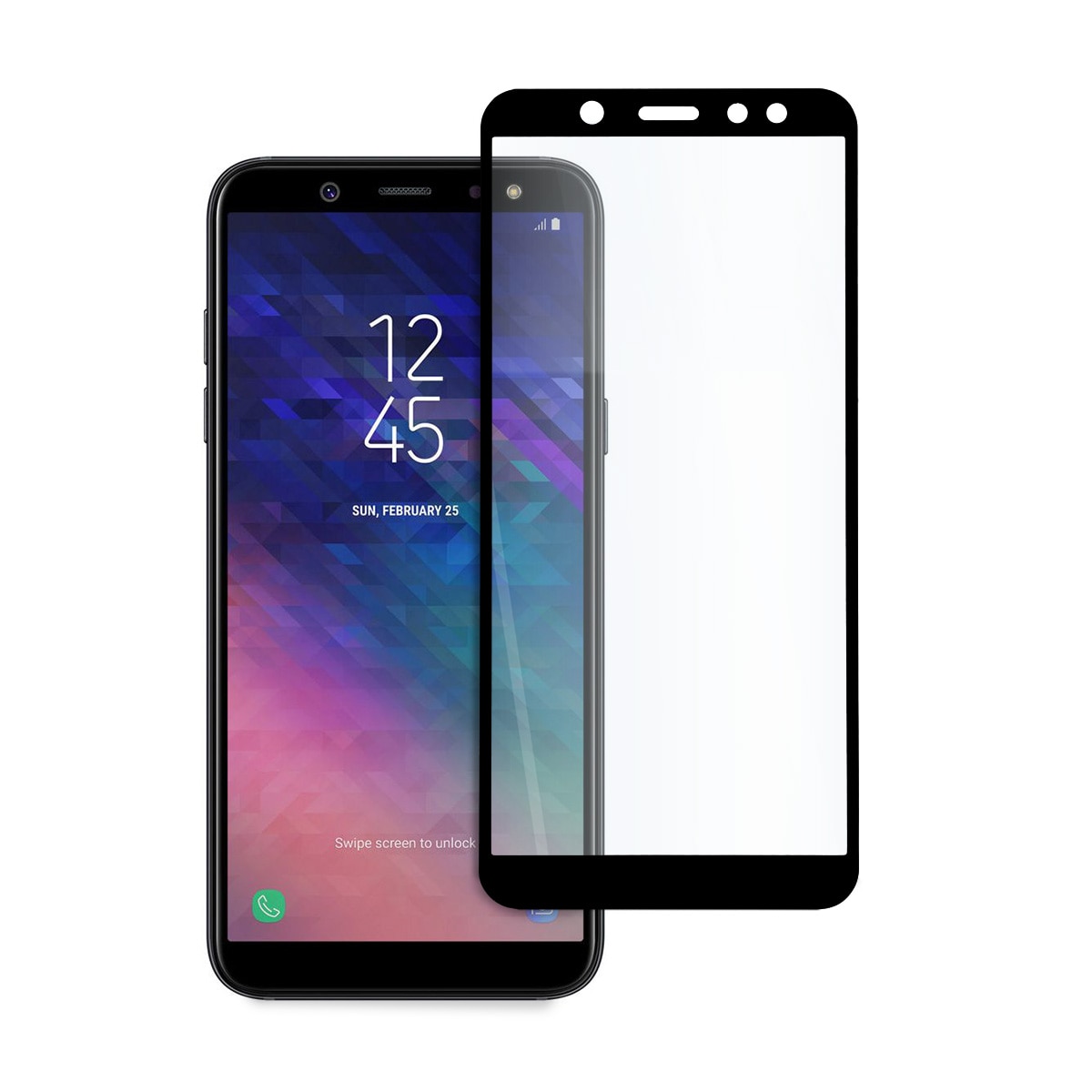 Folie de protectie pentru Samsung A6 Plus 2018, 9D, Full Cover, Sticla securizata, Negru