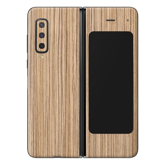 Folie Protectie Carbon Skinz pentru Samsung Galaxy Fold - Lemn Stejar, Skin Adeziv Full Body Cover pentru Carcasa