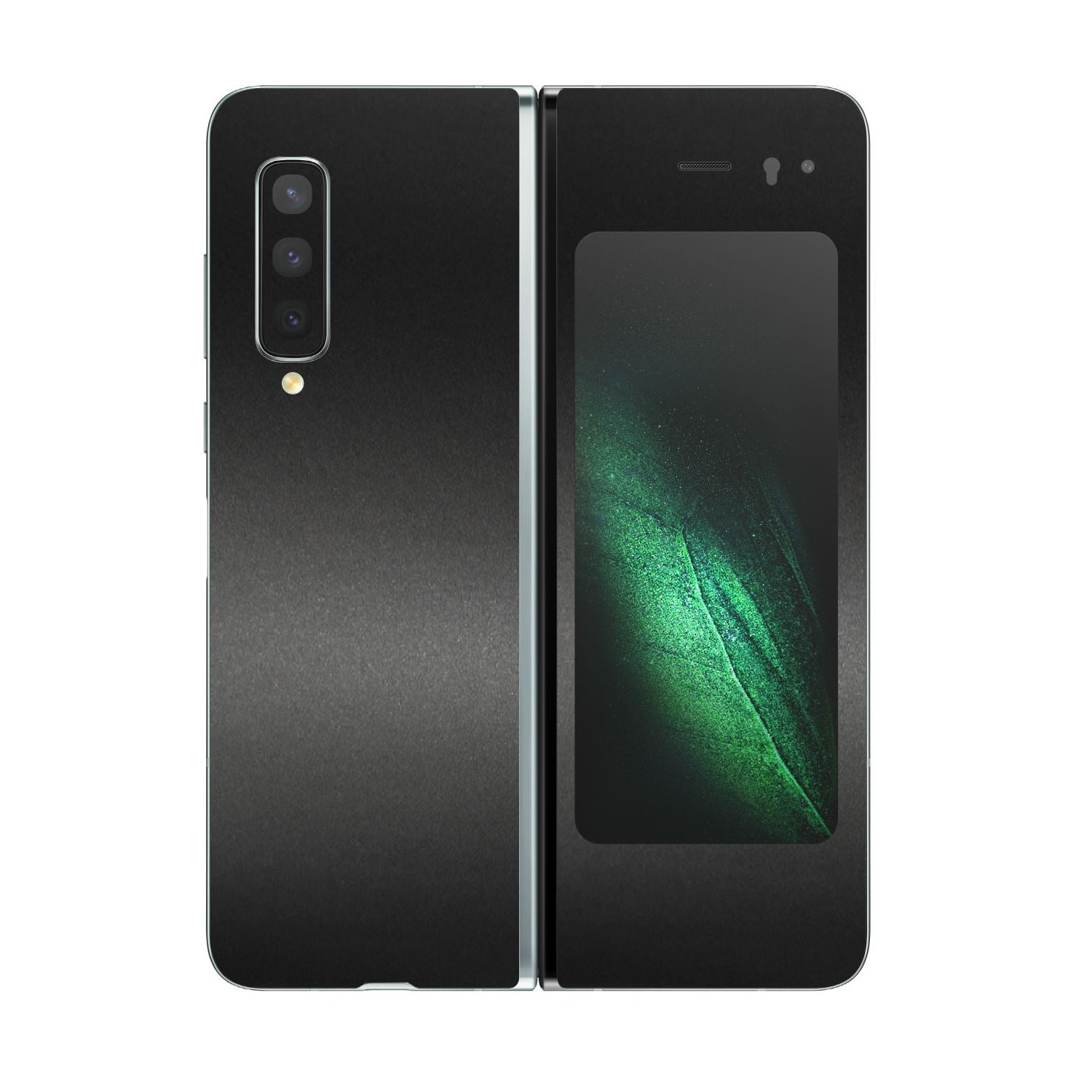Folie Protectie Carbon Skinz pentru Samsung Galaxy Fold - Negru Mat, Skin Adeziv Full Body Cover pentru Carcasa