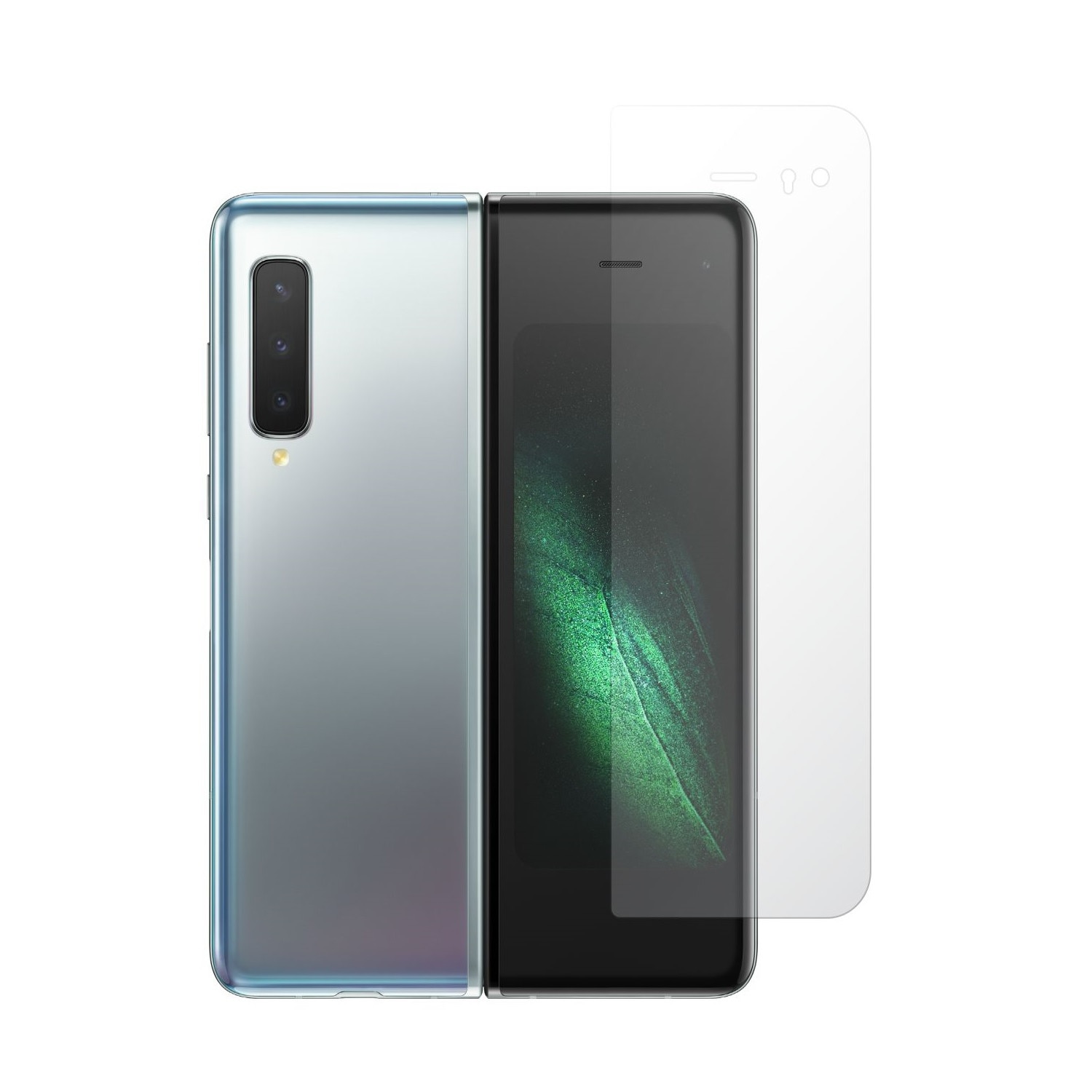 Set 2X Folie Protectie Ecran Invisible Skinz HD pentru Samsung Galaxy Fold - Folie Siliconica Ultra-Clear cu Acoperire Totala, Adeziva si Flexibila