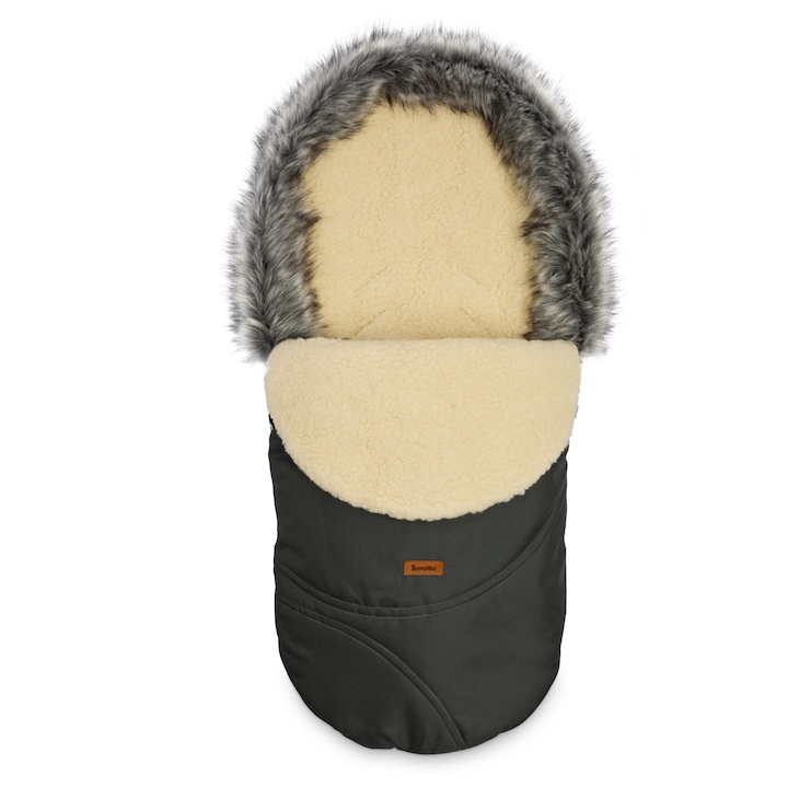 Спален чувал за зимата Sensillo ESKIMO Wool 100x46 см Graphite
