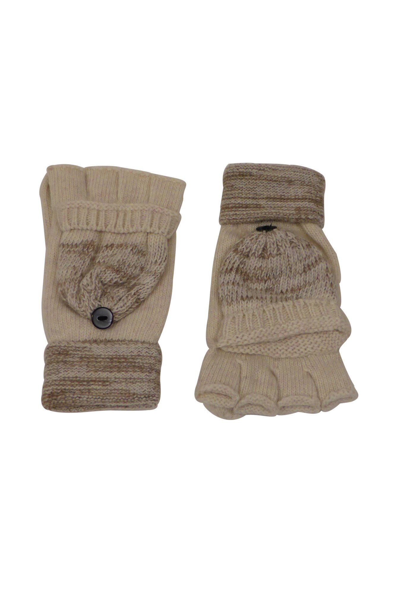 Manusi dama, Univers Fashion, din tricot, cu decupaj la degete, crem, S-M