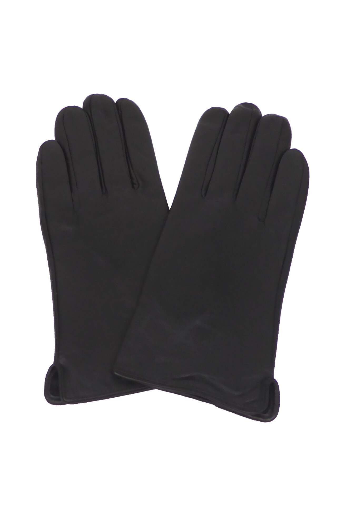 Manusi dama, Univers Fashion, din piele naturala, cu interior imblanit, negru, M