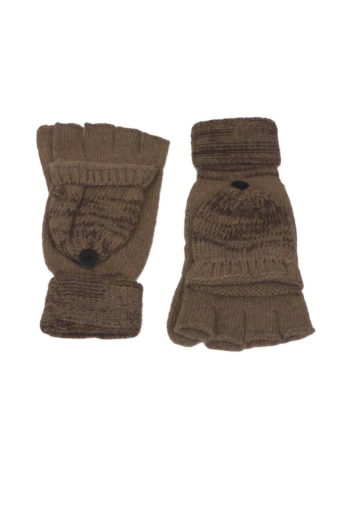 Manusi dama, Univers Fashion, din tricot, cu decupaj la degete, maro, S-M