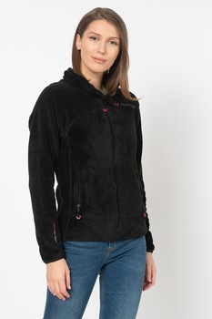 Canadian Peak, Bluza sport din material teddy, cu fermoar Udilas, Negru Canadian Peak, Bluza sport din material teddy, cu fermoar Udilas, Negru