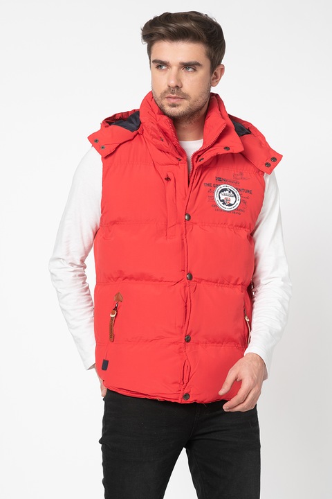 Geographical Norway, Ватиран елек Vilano с отделяща се качулка, Червен, L