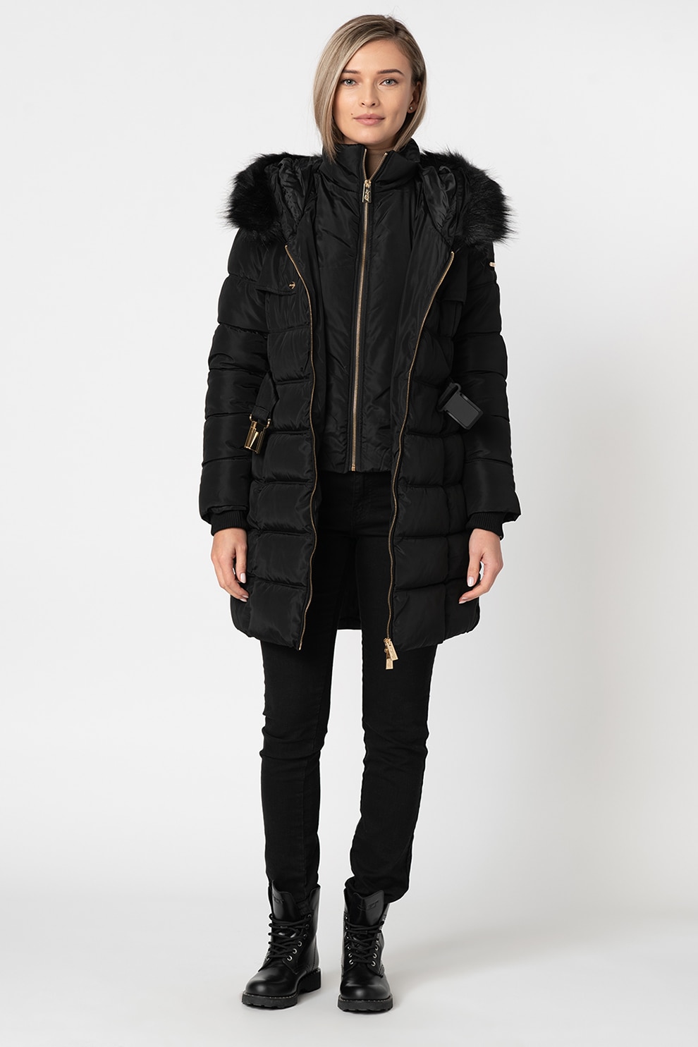 Geographical Norway Diamentera Lady Short Blouson Femme - Coupe-Vent Léger Avec Capuche Idéal Sport Outdoor