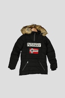 Geographical Norway, Geaca fara inchidere, cu gluga Belinda, Black, 117-128 CM Standard