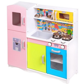 Bucatarie colorata ecotoys tk038 + set accesorii Bucatarie colorata ecotoys tk038 + set accesorii