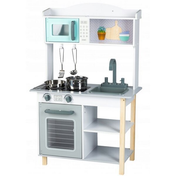 Bucatarie ecotoys 7256a + set accesorii - gri