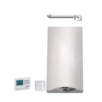 Pachet centrala termica in condensare, Ariston, Cares Premium, 24 kw, kit de evacuare inclus si termostat ambiental Computherm Q7 New cu radiofrecventa Pachet centrala termica in condensare, Ariston, Cares Premium, 24 kw, kit de evacuare inclus si termostat ambiental Computherm Q7 New cu radiofrecventa
