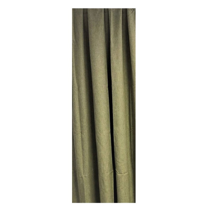 Perdea stransa Mark.B7, Verde, 140X270cm, 1 buc