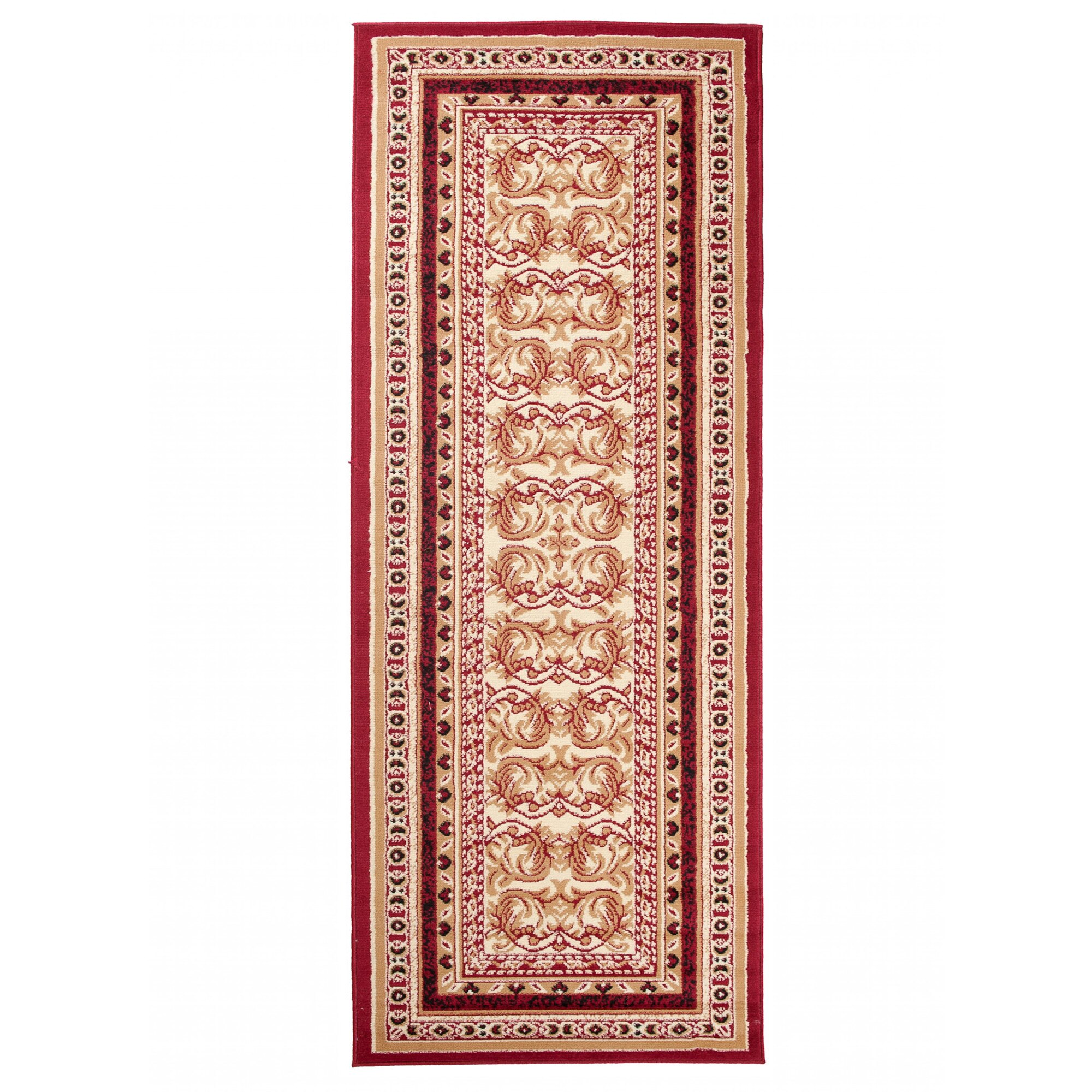 Covor Atlas PP Short Pile Traditional Ornamental E950A red 80x300