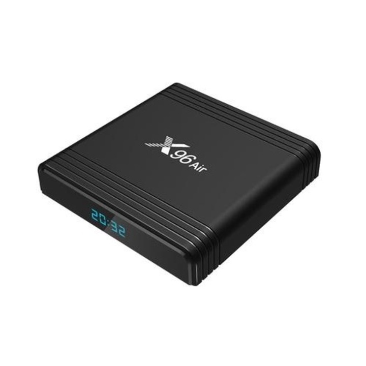TV Box X96 Air, 8K, Android 9.0, 4 GB RAM, 64 GB ROM, S905X3 négymagos, Mali-G31, USB 3.0, HDR 10+, WiFi, Bluetooth, kártyahely