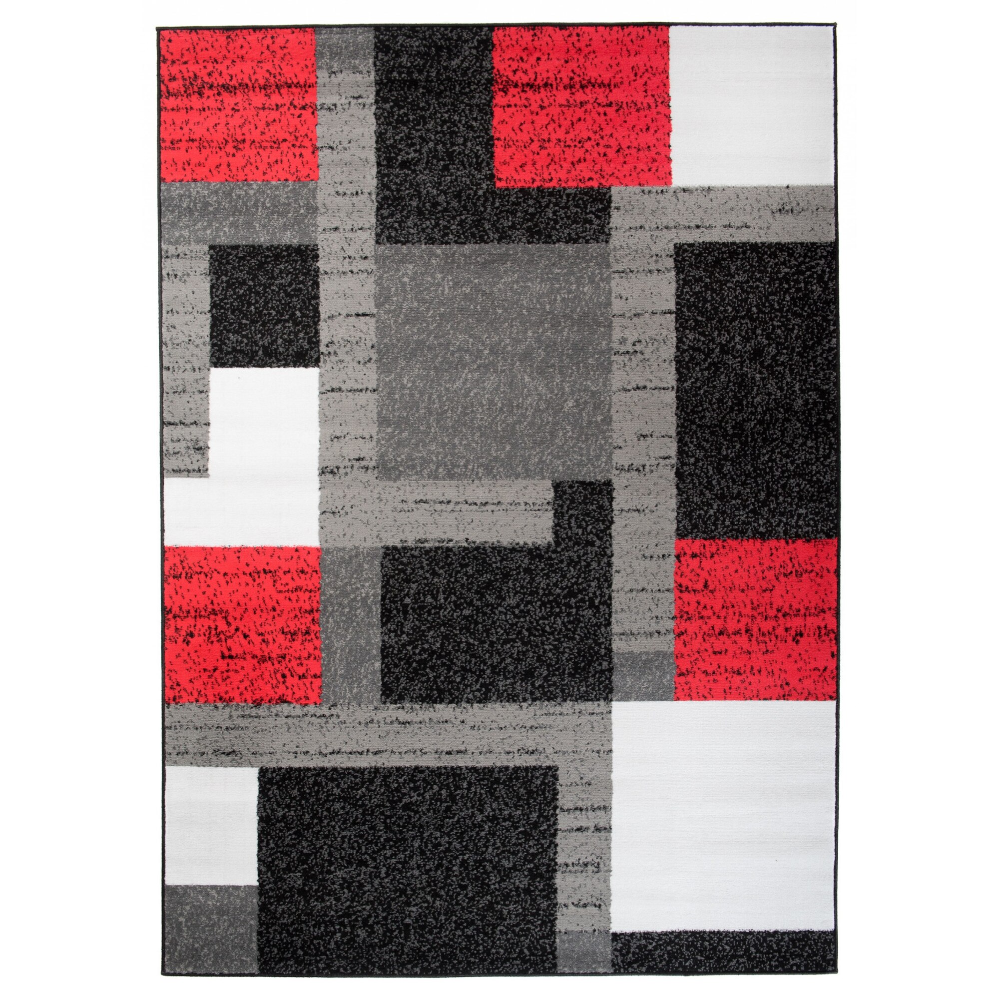 Covor Firet Modern Contemporary Short Pile Chemex Q044A T negru 250x300