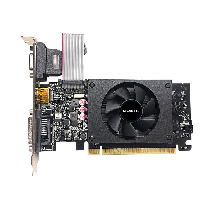 Placa video Gigabyte GeForce GT 710, 2GB, GDDR5, 64 bit, D-Sub, DVI-D, HDMI