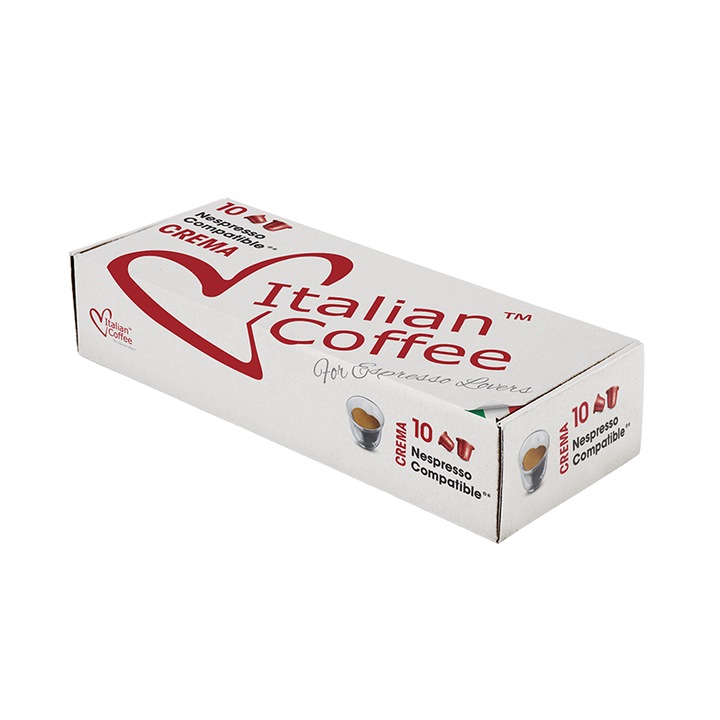 Capsule cafea Crema, 10 Capsule Compatibile Nespresso, Italian Coffee, 55 g
