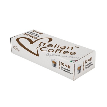 Set 10 x Capsule cafea Intenso, 100 Capsule Compatibile Nespresso, Italian Coffee, 550 g Set 10 x Capsule cafea Intenso, 100 Capsule Compatibile Nespresso, Italian Coffee, 550 g
