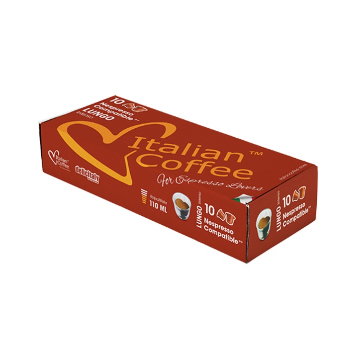 Capsule cafea Lungo, 10 Capsule Compatibile Nespresso, Italian Coffee, 55 g