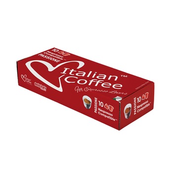 Set 10 x Capsule cafea Passione , 100 Capsule Compatibile Nespresso, Italian Coffee, 550 g Set 10 x Capsule cafea Passione , 100 Capsule Compatibile Nespresso, Italian Coffee, 550 g
