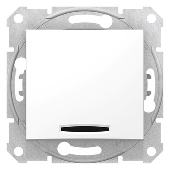 Intrerupator monopolar cap scara alb cu indicator LED albastru, SEDNA Schneider Electric, SDN1500121 Intrerupator monopolar cap scara alb cu indicator LED albastru, SEDNA Schneider Electric, SDN1500121