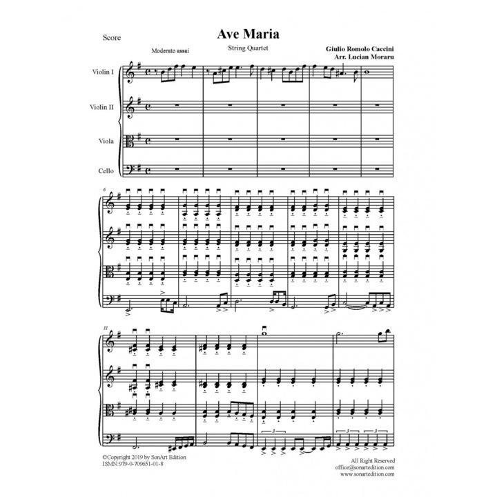Ave Maria - Caccini - Vonósnégyes