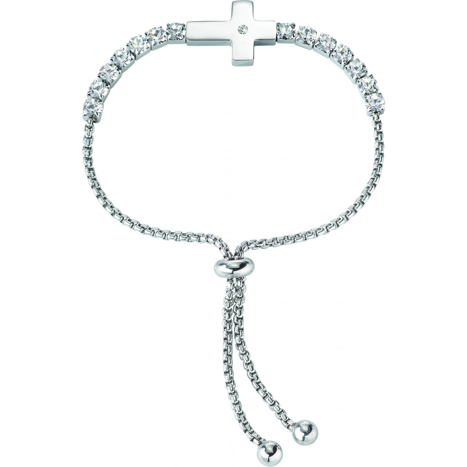 Bratara Sector SAKQ10, dama, inox, cristale, lungime 24 cm, ajustabila