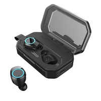 Casti bluethoot X6 TWS, wireless, model sport, bluethoot 5.0V, waterproof, in ureche, negru, ecran LED
