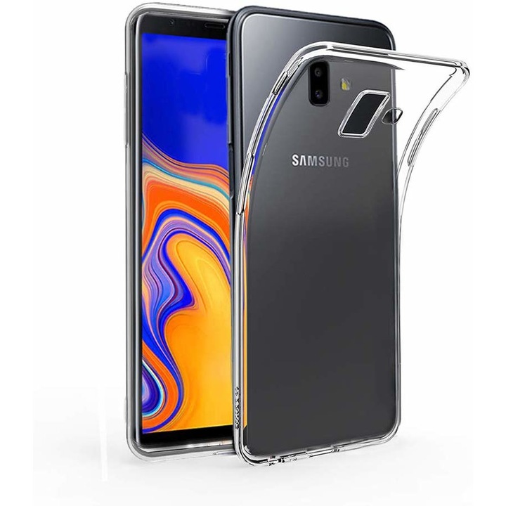Кейс за Samsung Galaxy J4 Plus 2018, GloMax Perfect Fit, Прозрачен