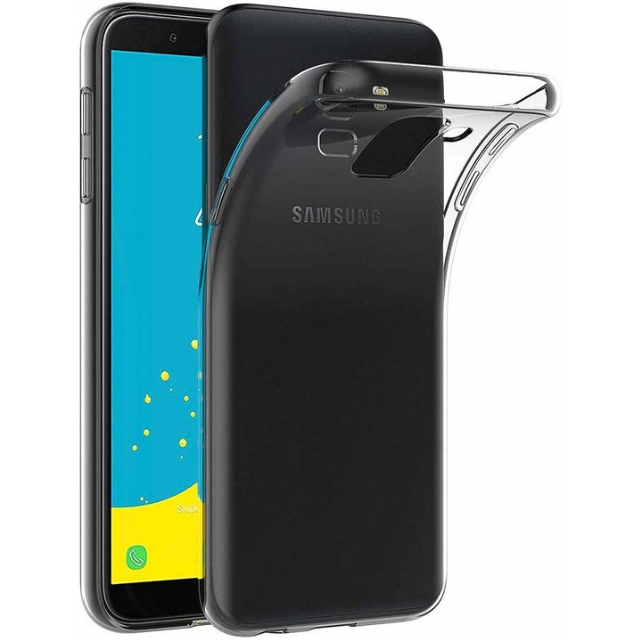 Кейс за Samsung Galaxy J6 Plus 2018, GloMax Perfect Fit, Прозрачен