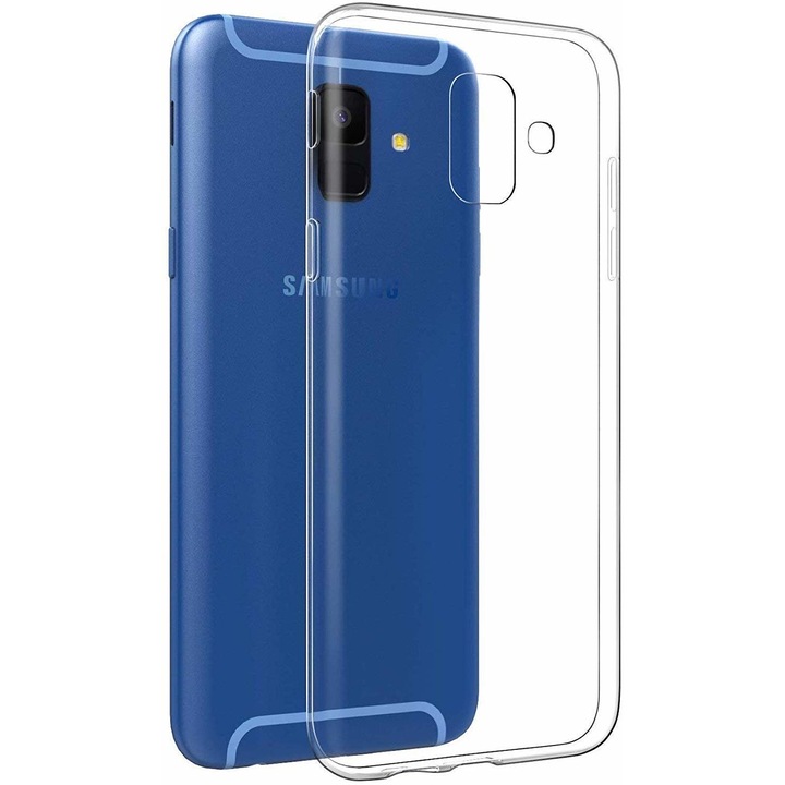 Husa pentru Samsung Galaxy A6 2018, GloMax Perfect Fit, Transparent