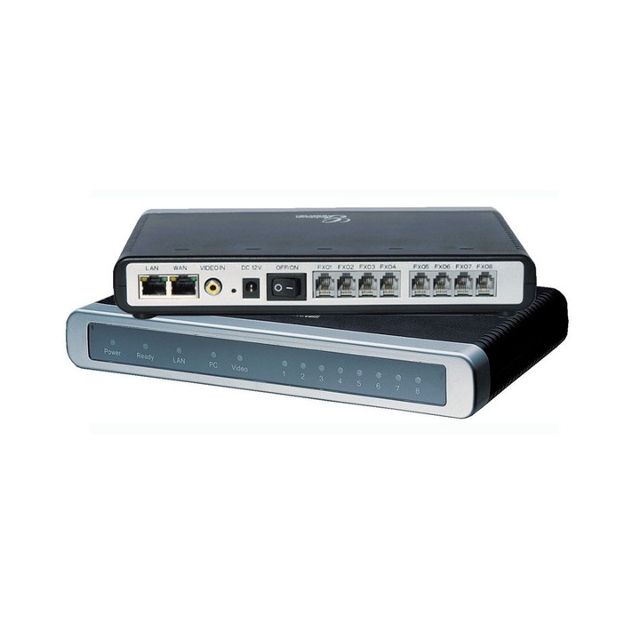 Аналогов VoIP гейтуей GRANDSTREAM GXW4108, 8x FXO