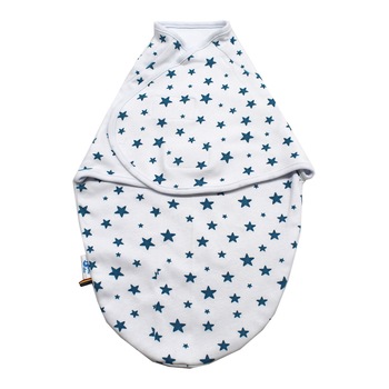 Sistem Infasare Balticbebe BUMBAC, Albastru, Stelute - 0-3 luni, 50 Sistem Infasare Balticbebe BUMBAC, Albastru, Stelute - 0-3 luni, 50