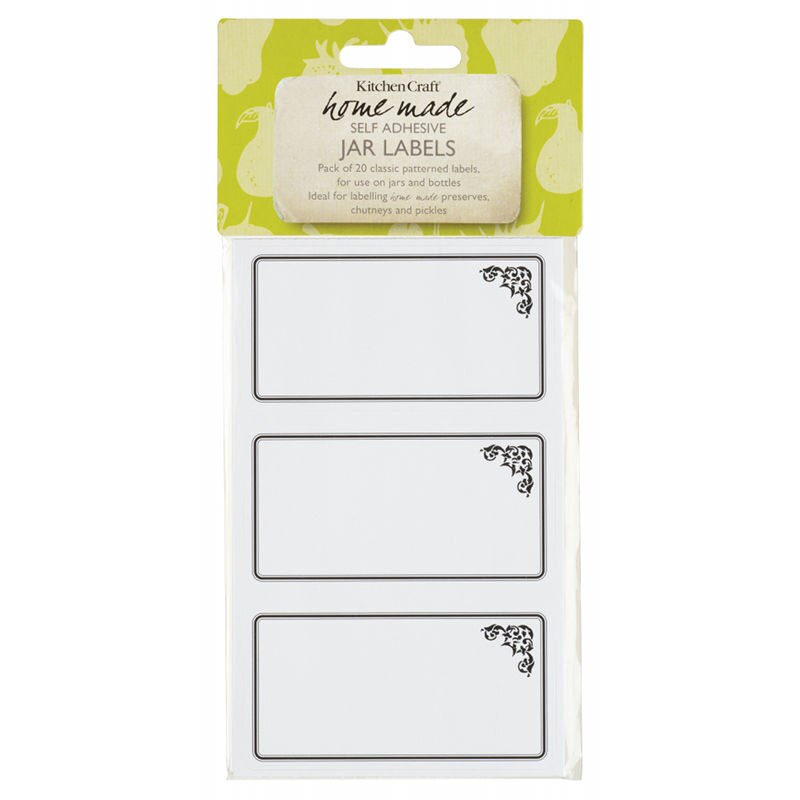 Set 20 etichete adezive, monocrom - Kitchen Craft