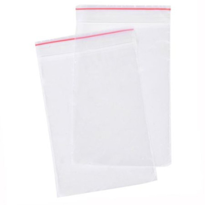 Pungi, SellCroStore, din plastic cu inchidere practica - 80 buc - 6 x9 cm