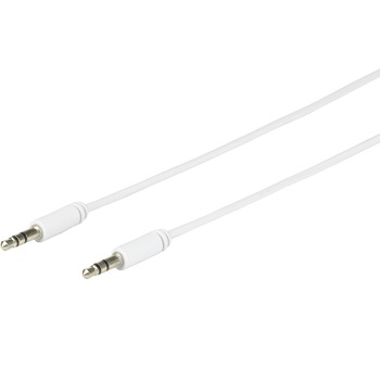 Cablu audio stereo jack 3.5mm, 2m, alb Cablu audio stereo jack 3.5mm, 2m, alb