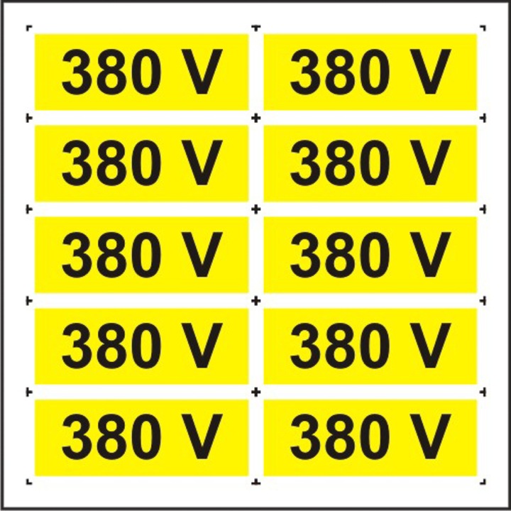 Indicator A5, 380 V (10 etichete pe coala)!
