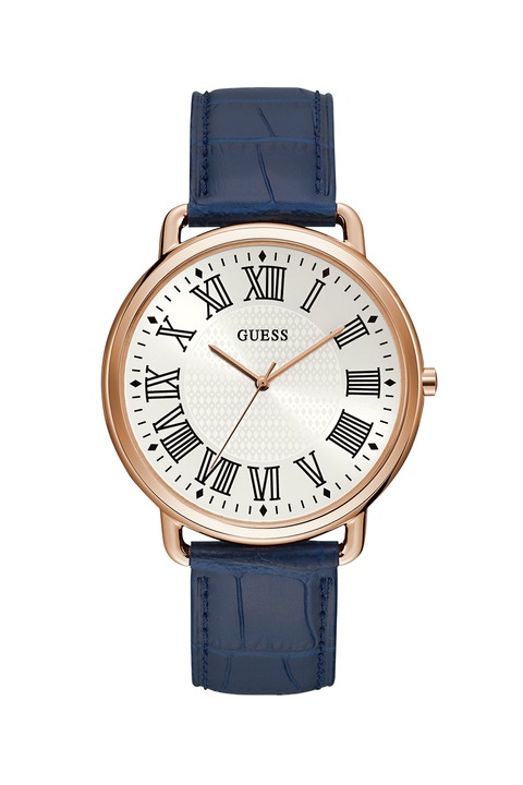 Guess, Bőrszíjas karóra, Tengerészkék/Aranyszín