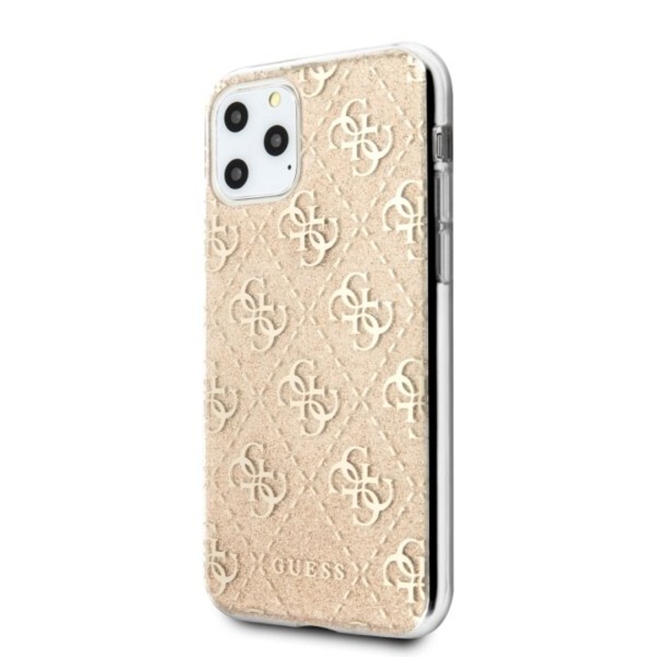Husa iPhone 11 Pro Max Guess 4G Glitter Gold