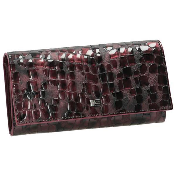 Portofel din piele naturala, Nobo, Burgundy, 10x18,5x3