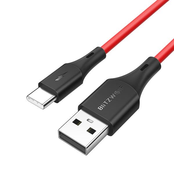 Cablu USB-C BlitzWolf BW-TC13 3A 0.3m (rosu)