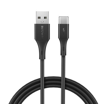Cablu de date USB-C ,BlitzWolf BW-TC14 3A 1m negru Cablu de date USB-C ,BlitzWolf BW-TC14 3A 1m negru