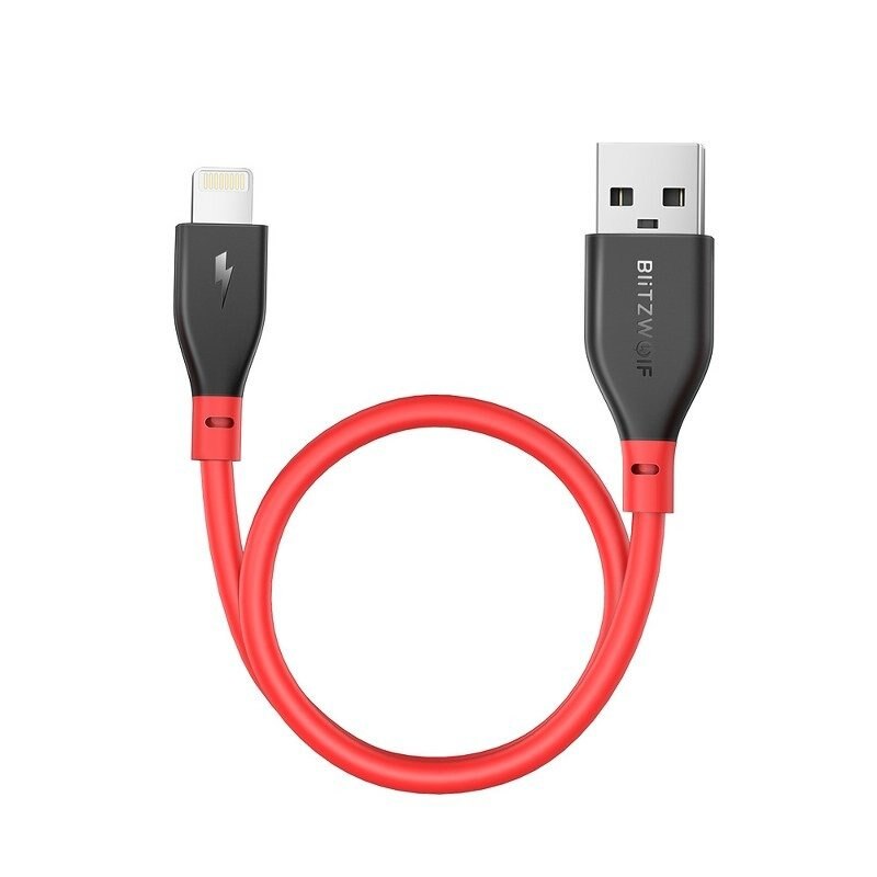 Cablu de date Lightning BlitzWolf BW-MF11 0.3m rosu