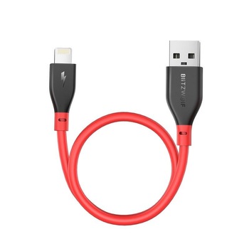 Cablu de date Lightning BlitzWolf BW-MF11 0.3m rosu Cablu de date Lightning BlitzWolf BW-MF11 0.3m rosu